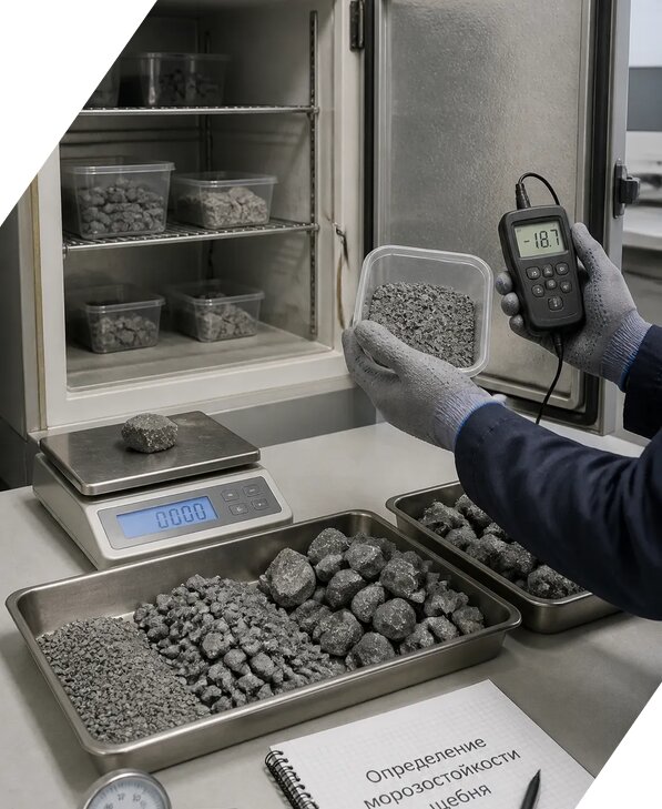 Определение морозостойкости щебня в Апатитах от 3630 р. | ЭкспертизаРоссия